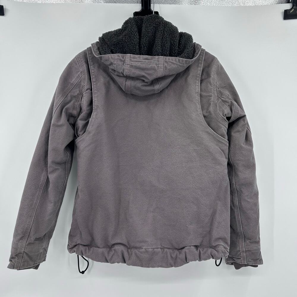Carhartt Full Swing Caldwell Jacket Womens S Taupe Gray Sherpa Lined 102248 - Picture 10 of 12